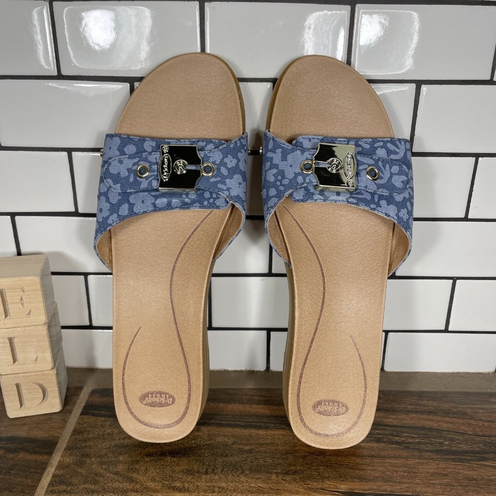 Dr. Scholl's Originalist Women's Size 9.5 Shoes Chambray Blue Slide Sandals - Picture 6 of 11